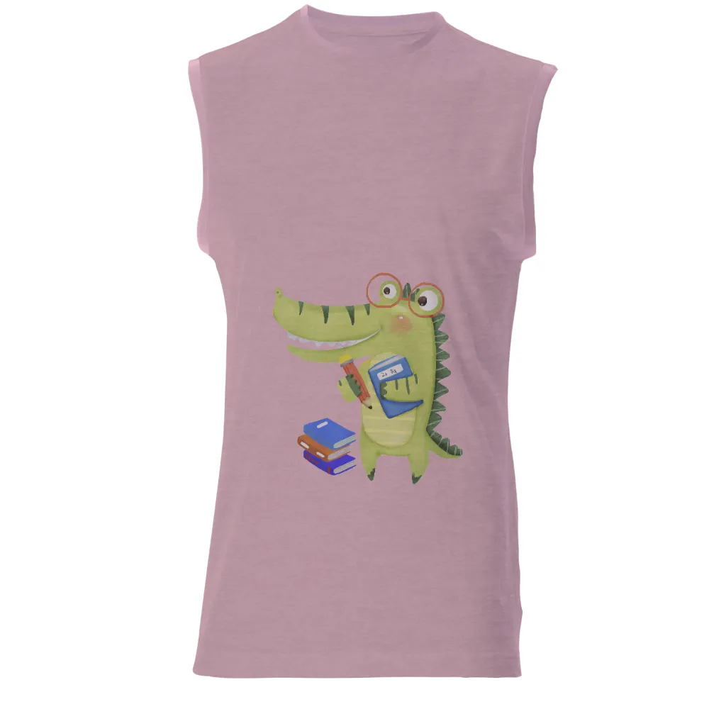 Customized Tee Shirts: The Curious Crocodile's Quest for Knowledge|sunlight magic print shirt