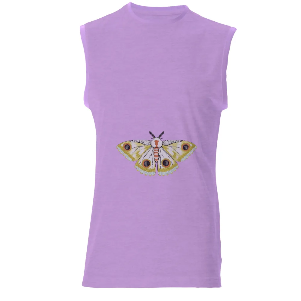 Polyphemus Moth T-Shirt Printing | Nature-Inspired Artistic Design| vibrant colors