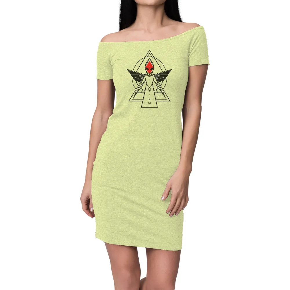 Graphic Tees: Alien Wisdom and Futuristic Wings| otherworldly appearance