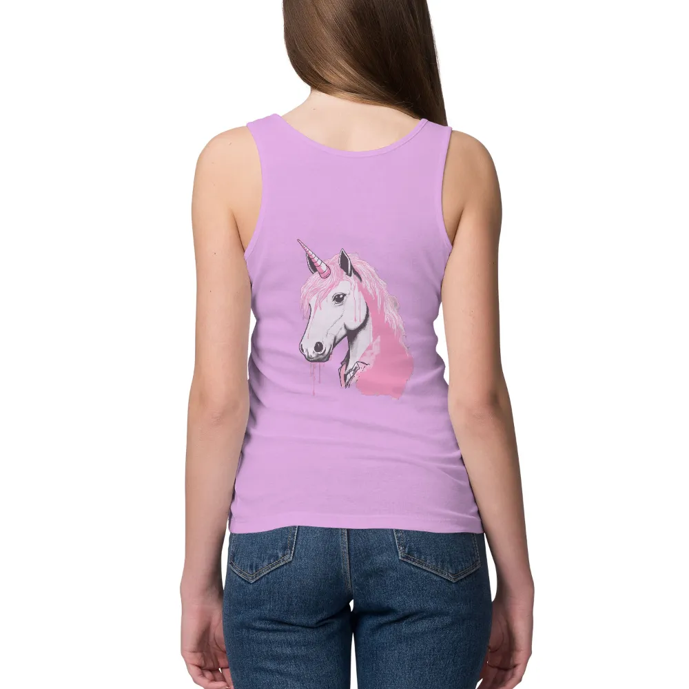 T-Shirts Custom: Magical Unicorn - Pink and Black Artistic Design|roblox t shirt pink aesthetic