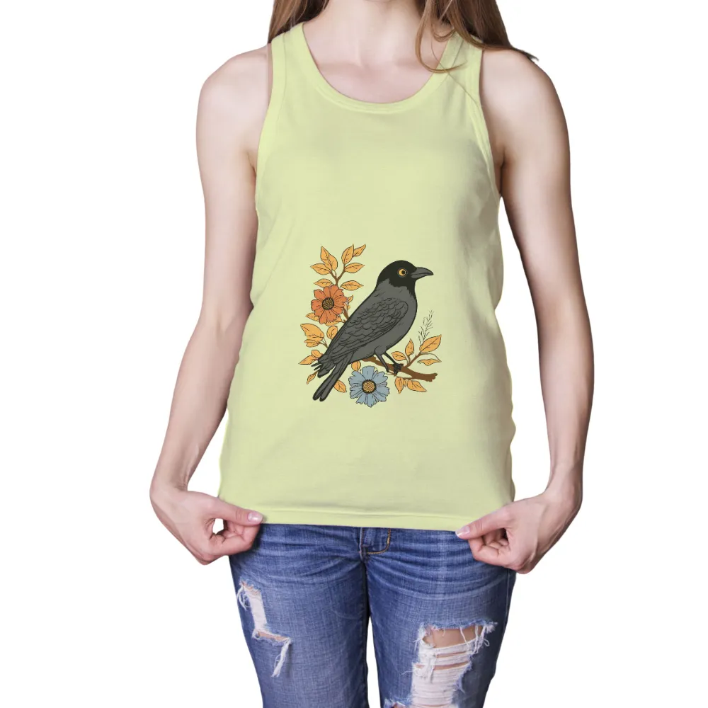 Customized Tee Shirts: Midnight Crow - Nature's Wisdom|zayde wisdom