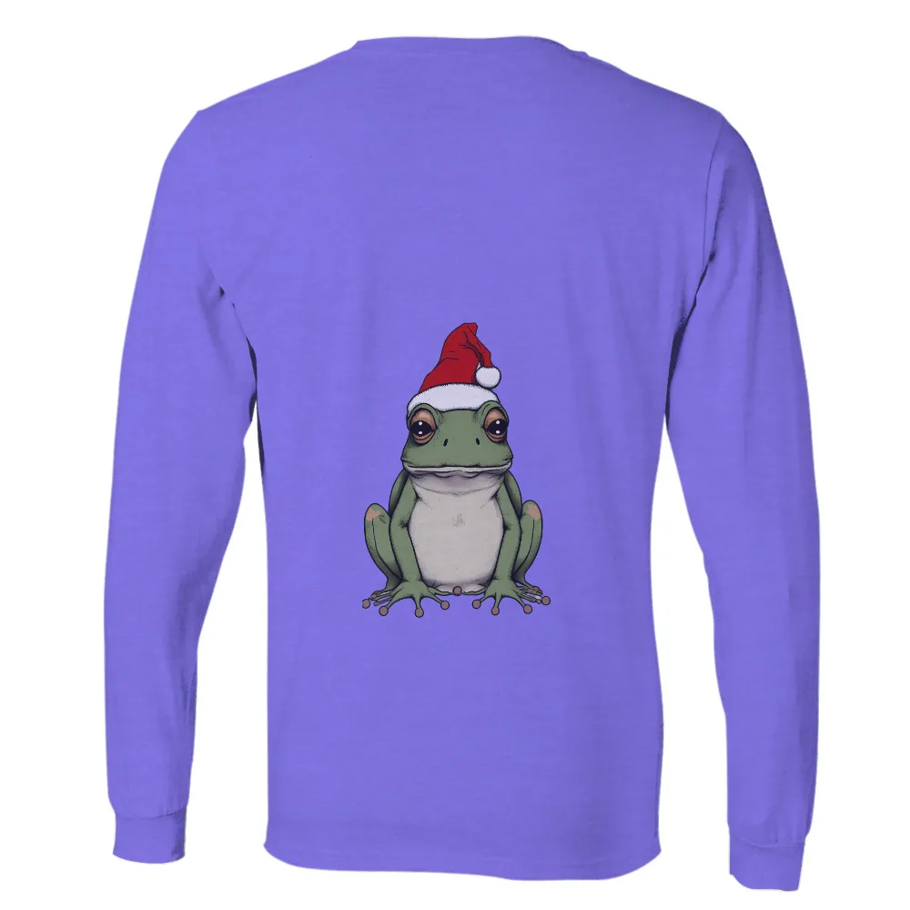 Frog in Santa Hat: Whimsical Holiday Shirts Graphic Tees|a fun thing to do in the morning shirt