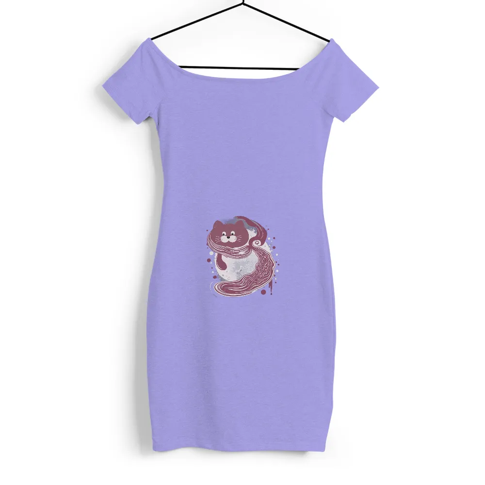 Custom Tee Shirts: Whimsical Cat Under the Full Moon|cat valentines shirt