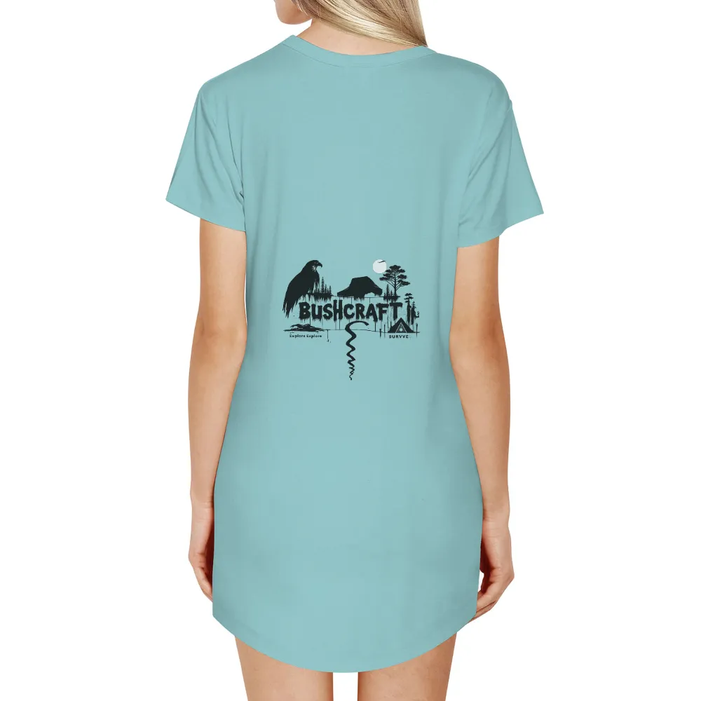 Custom Tee Shirts: Bushcraft Explore Wilderness Adventure|butterfly shirt american eagle