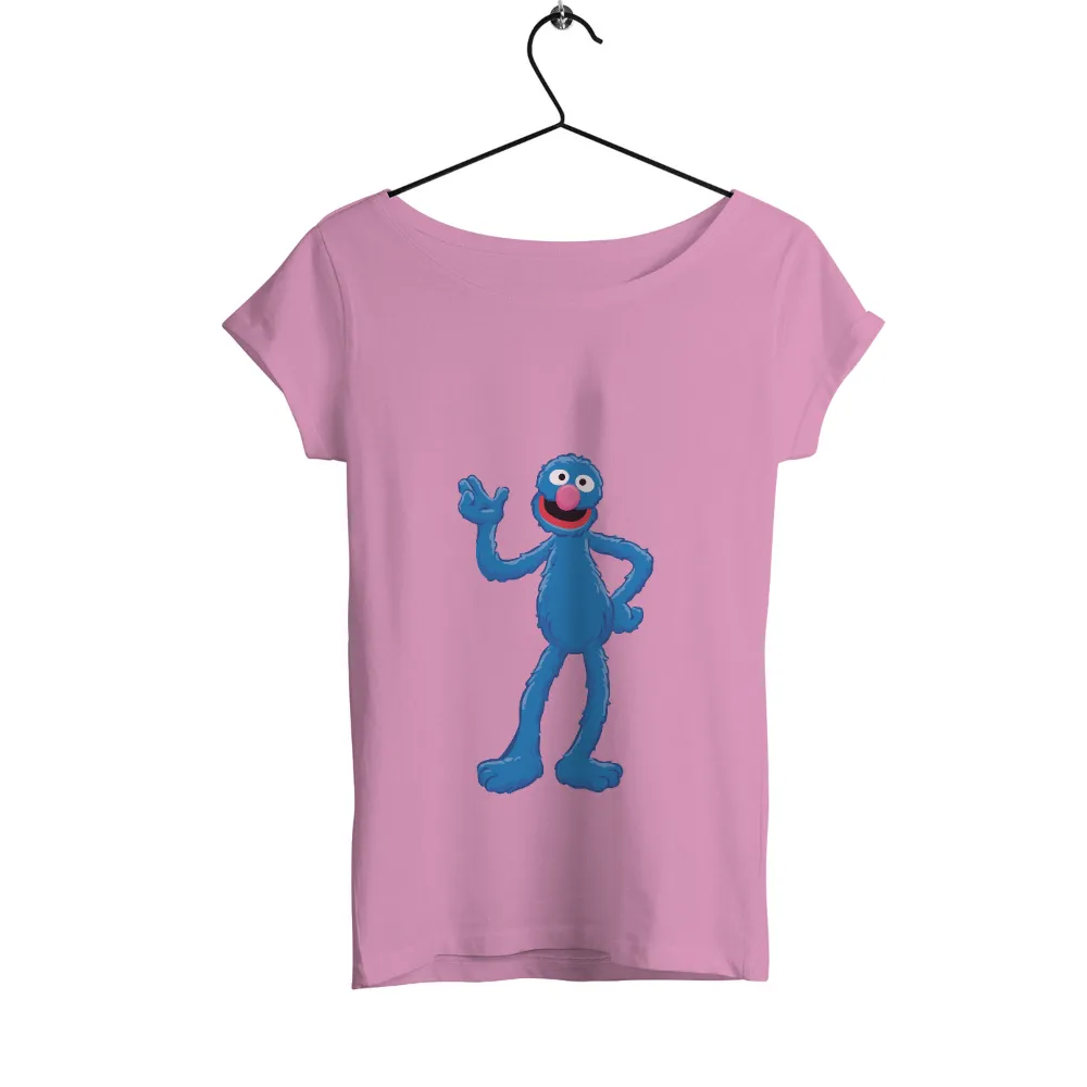 TShirt Printing: Grover from Sesame Street - Cheerful Blue Monster|hi happy monday shirt