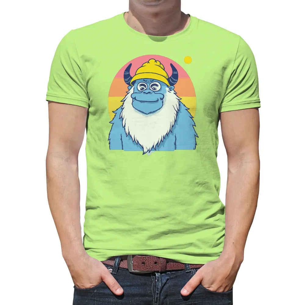 Customized Tee Shirts: Whimsical Yeti in Vintage Colors|legend of zelda breath of the wild hylian shirt