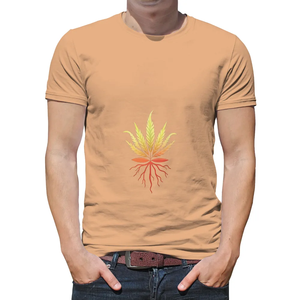 T-Shirts Design: Nature's Vibrant Leaf - Growth and Resilience|most popular t shirt colors 2022