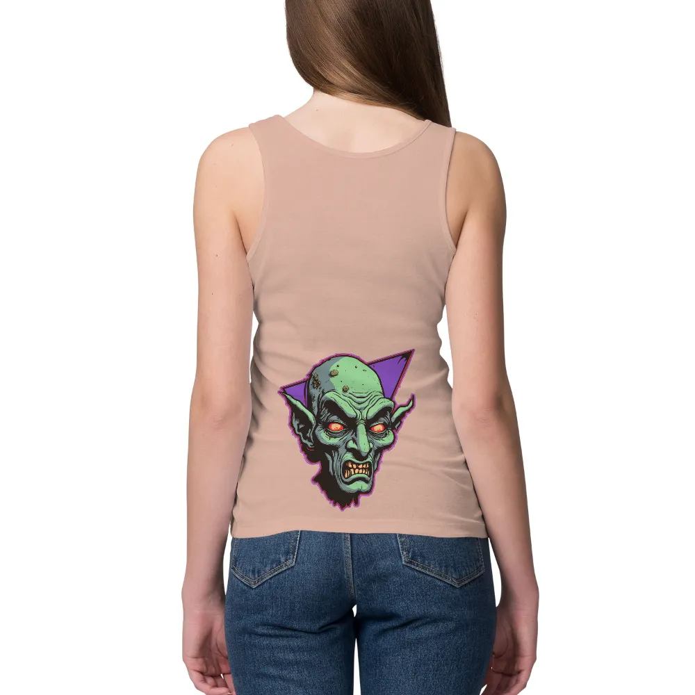 T-Shirts Custom: The Guardian of Nightmares - Horror Creature Design| intense expression