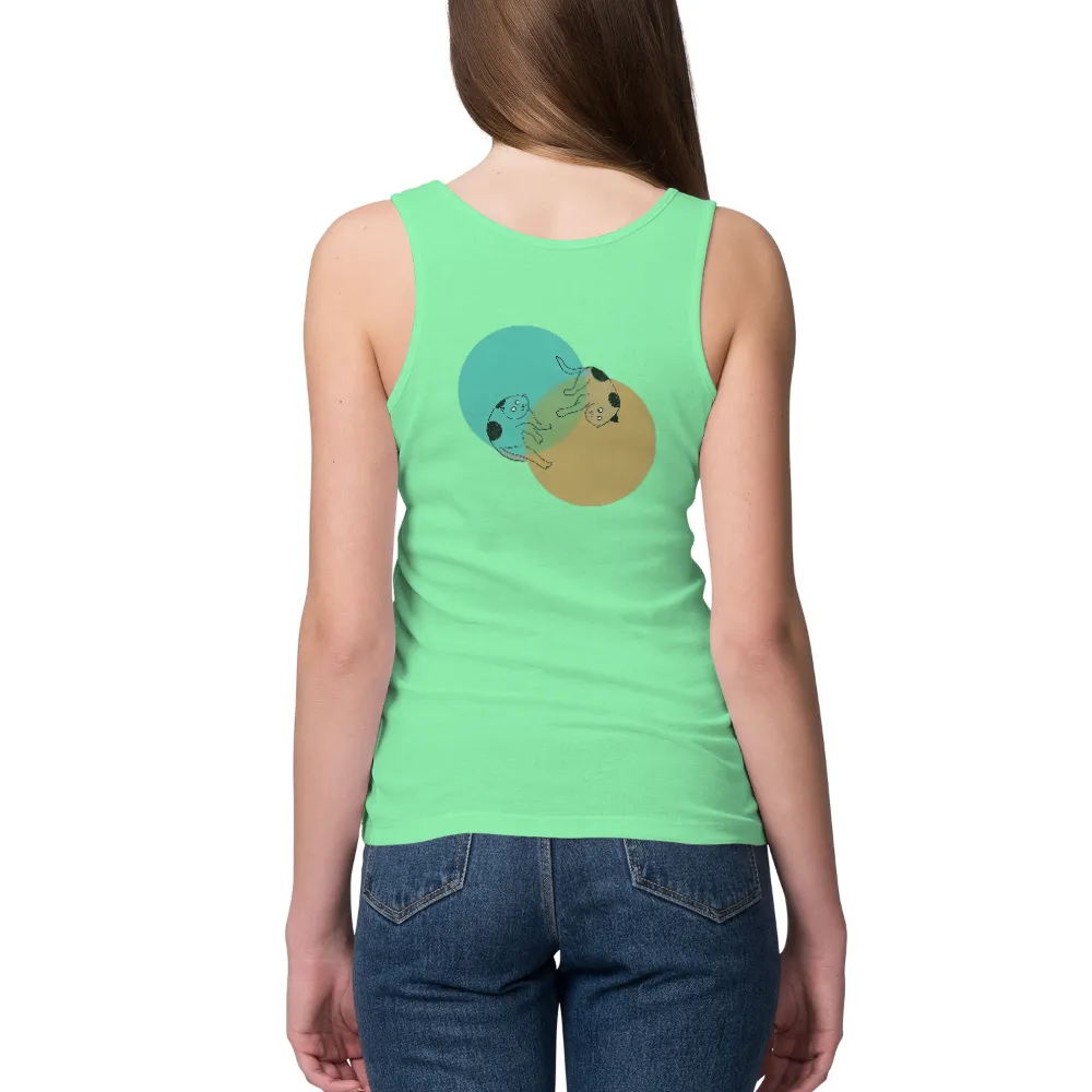 Custom T-Shirt Printing: Cats in Harmony - Artistic Design|cats are aliens t shirt