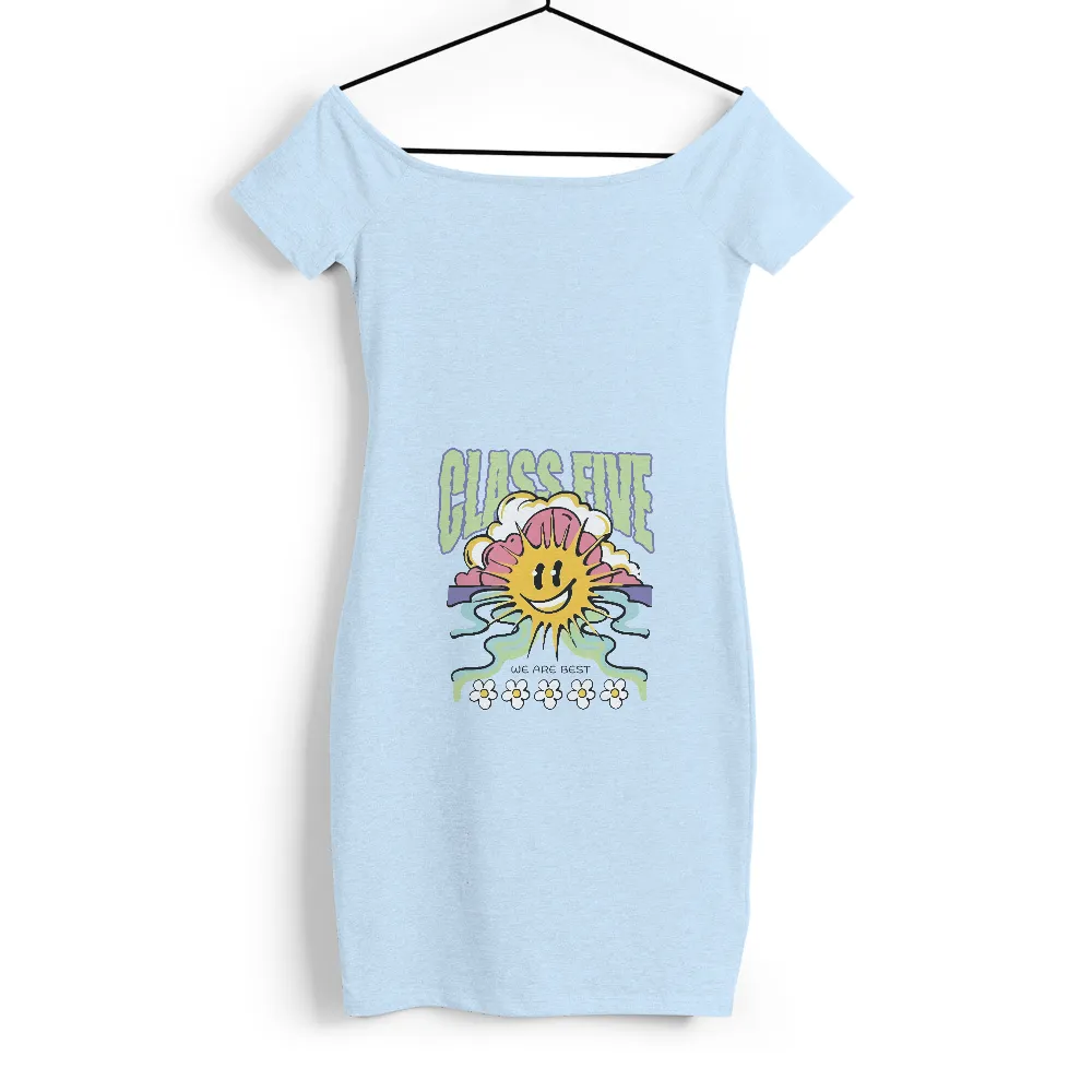 T-Shirts Pattern: Class Five - Embrace Positivity with Sunshine and Daisies|beer and sunshine t shirt