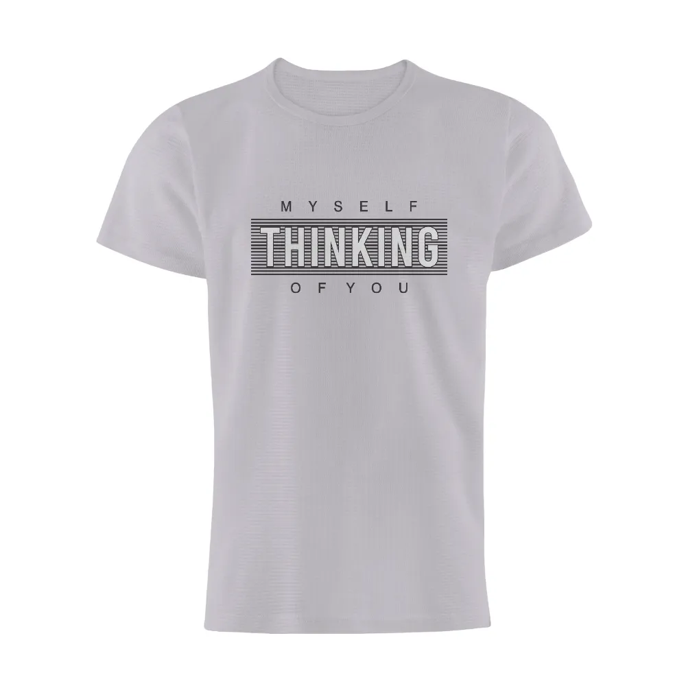 T-Shirts Design: Myself Thinking of You - Minimalist Typography|dallas stars elite