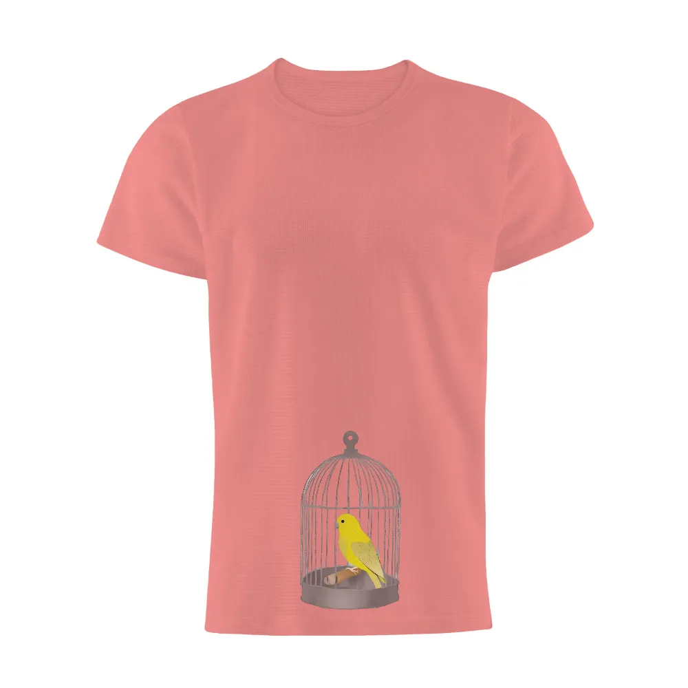 Graphic Tees: Vintage Bird in Cage - Freedom and Escape|90s vintage tshirts