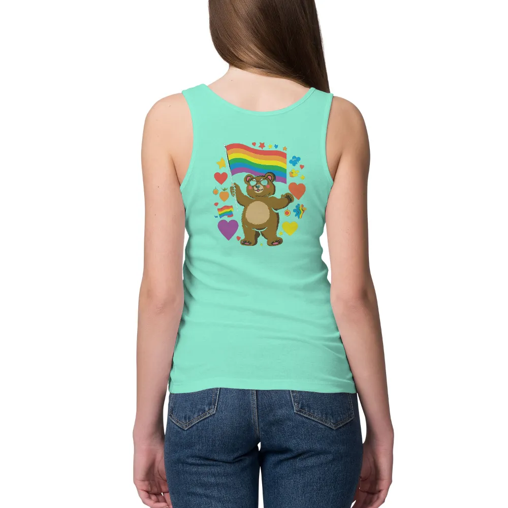 Custom Tee Shirts: Celebrate Pride with Joyful Bear Design|unlimited love t shirt rhcp