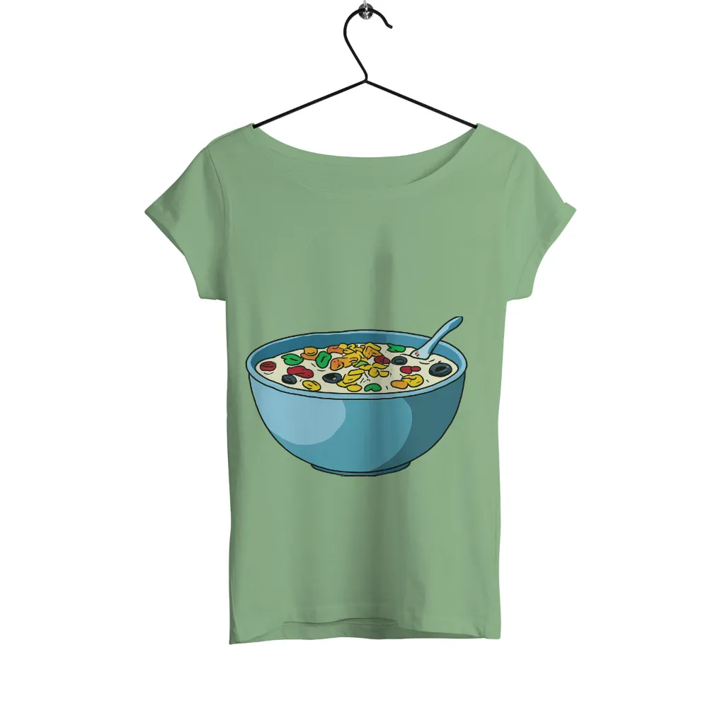 Shirts Graphic Tees: Start Your Day with Joyful Morning Cereal|a fun thing to do in the morning shirt