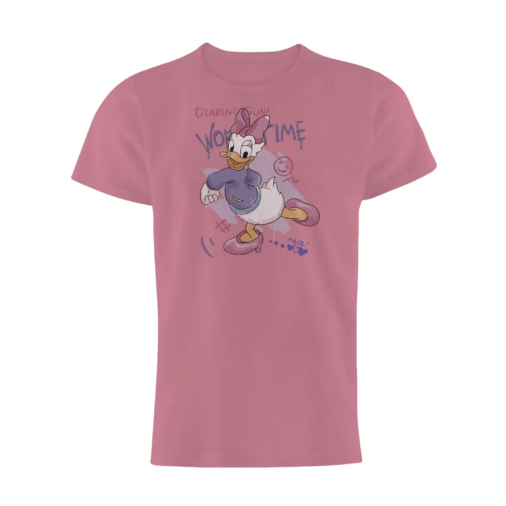 Tee Shirts Printed: Daisy Duck Dancing Under the Glaring Sun|art t shirt design vintage