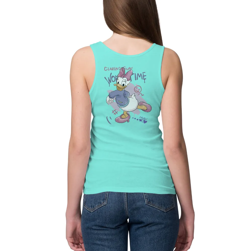 Tee Shirts Printed: Daisy Duck Dancing Under the Glaring Sun|loose t shirt for summer