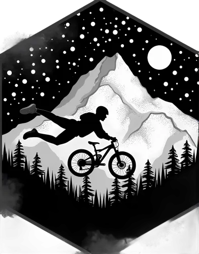 Customized Tee Shirts: Mountain Biking Adventure Under the Stars