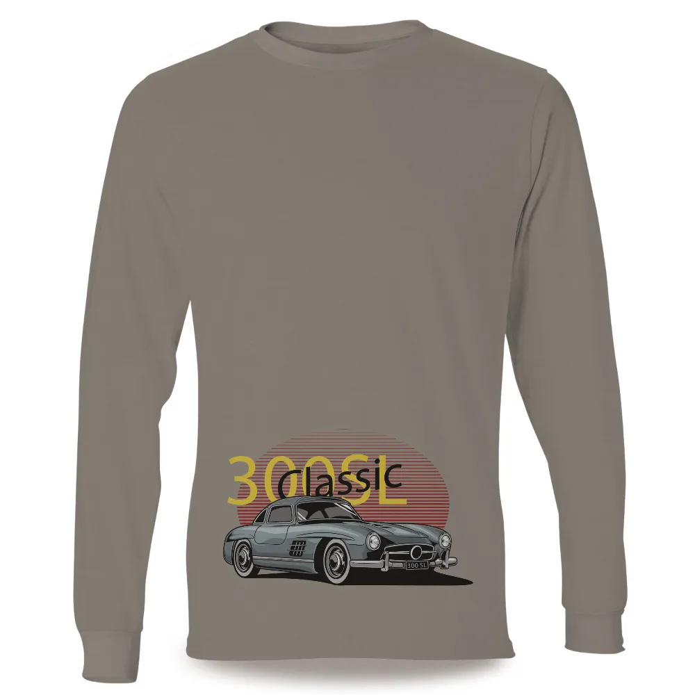 Graphic Tees: Classic Car Enthusiast - Vintage Mercedes-Benz 300 SL Design