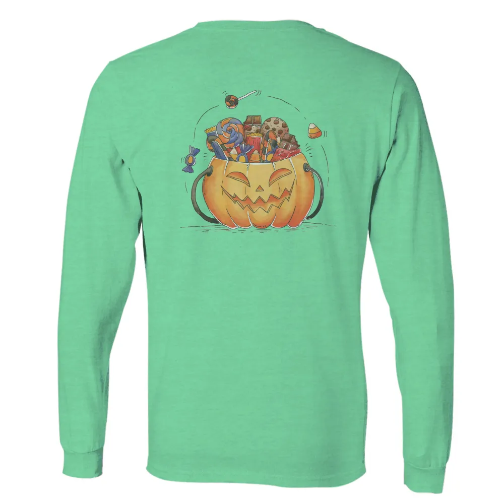 Custom T-Shirt Printing: Cheerful Halloween Pumpkin Filled with Candy|halloween 2022 shirt