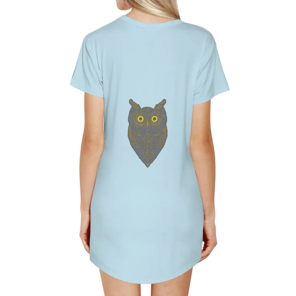 Tee Shirts Printed: Wise Owl Guardian - Artistic Designs|cute tie dye shirt patterns