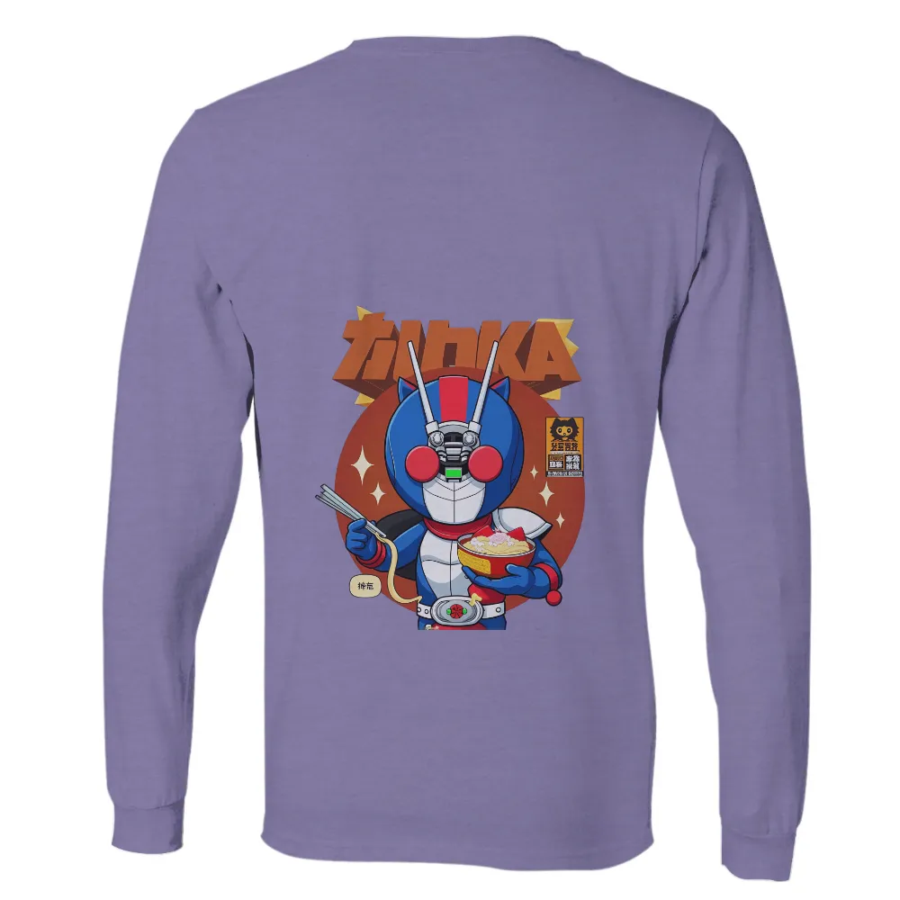 T-Shirts Design: Kikaider Enjoys Ramen - Pop Culture Tees| stylized text