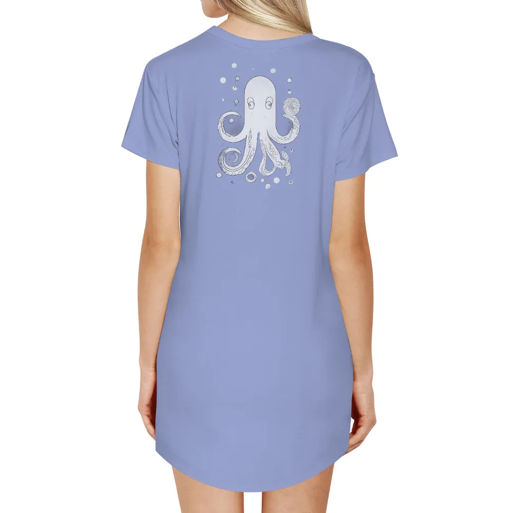 Graphic Tees: Ollie the Octopus - Artistic Ocean Mysteries|octopus jungle trousers