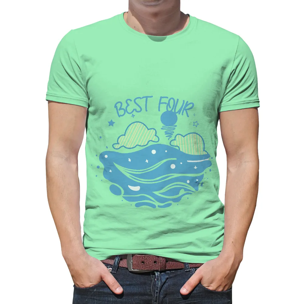 Customized Tee Shirts: Best Four Friendship Wave|frank ocean band tee