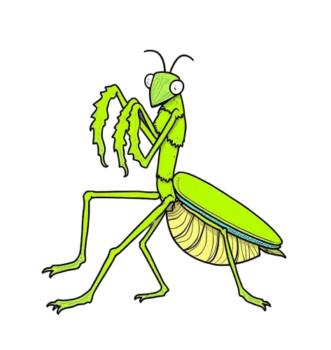 TShirt Design: Wise Mantis Zephyr - Artistic Insect Wisdom