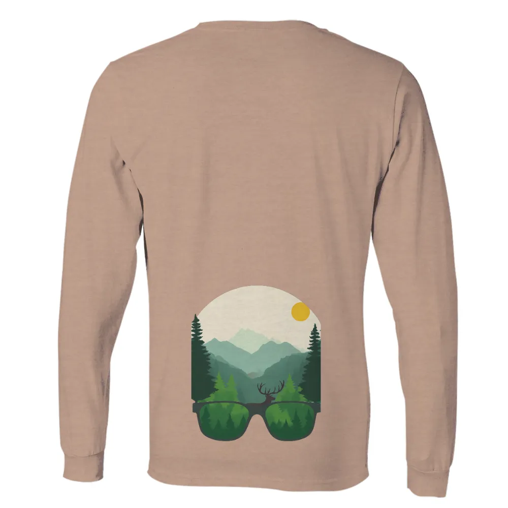 TShirt Printing: Nature's Harmony Through Sunglasses|bear with deer antlers t shirt