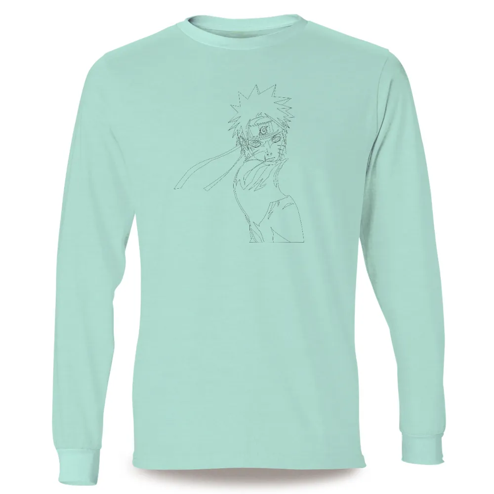 T-Shirts Custom: Minimalist Naruto Line Art - Anime Inspired Design|white sox ninja turtles shirt