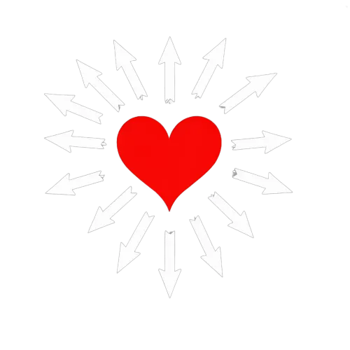 Spread Love with Shirts Graphic Tees: Heart and Arrows Design