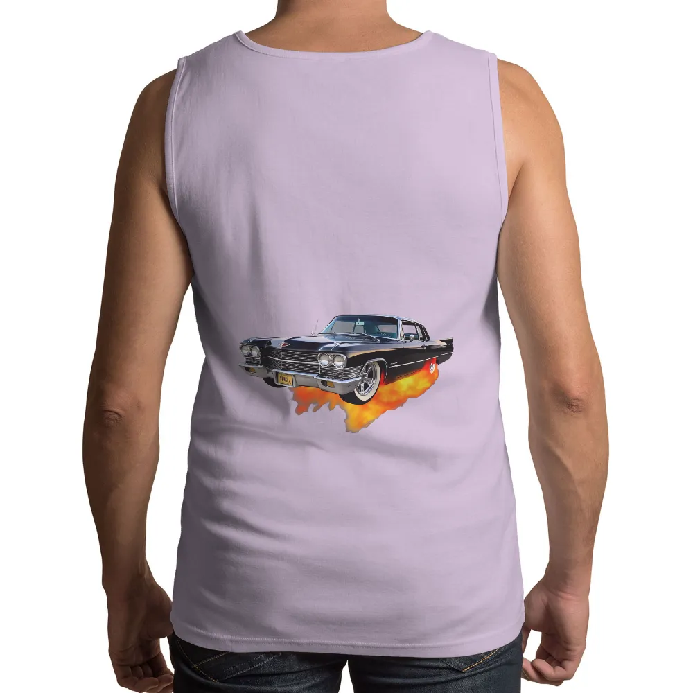 Graphic Tees: Classic Cadillac with Flames - Vintage & Retro Design| freedom