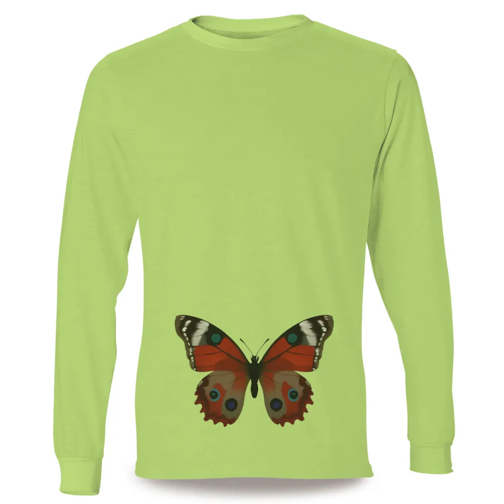 T-Shirts Pattern: The Beauty of Transformation with Peacock Butterfly|butterfly shirt american eagle