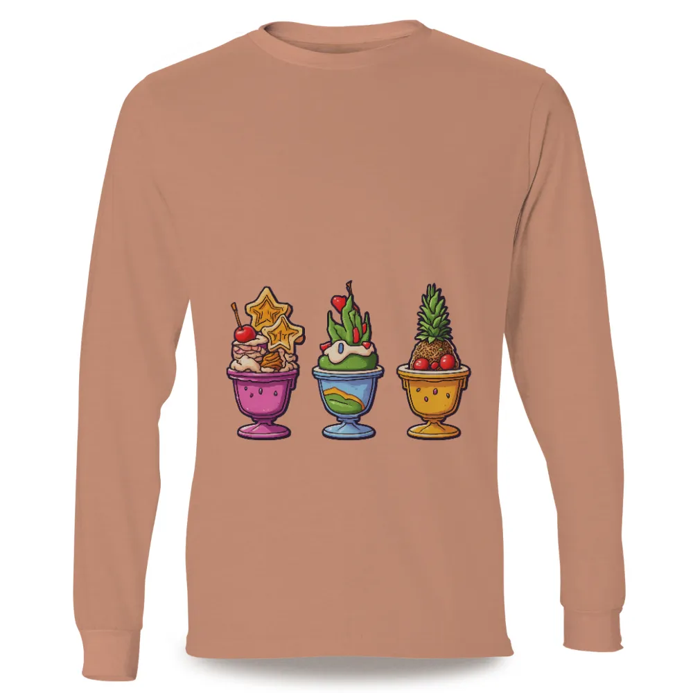 T-Shirt Printing: Whimsical Ice Cream Sundaes - Artistic Designs|love like 90s r&b shirt