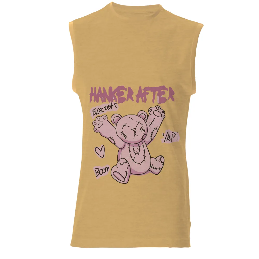 T-Shirt Printing: Pink Teddy Bear - Elected, API, Happy After|women's plus size hot pink shirt