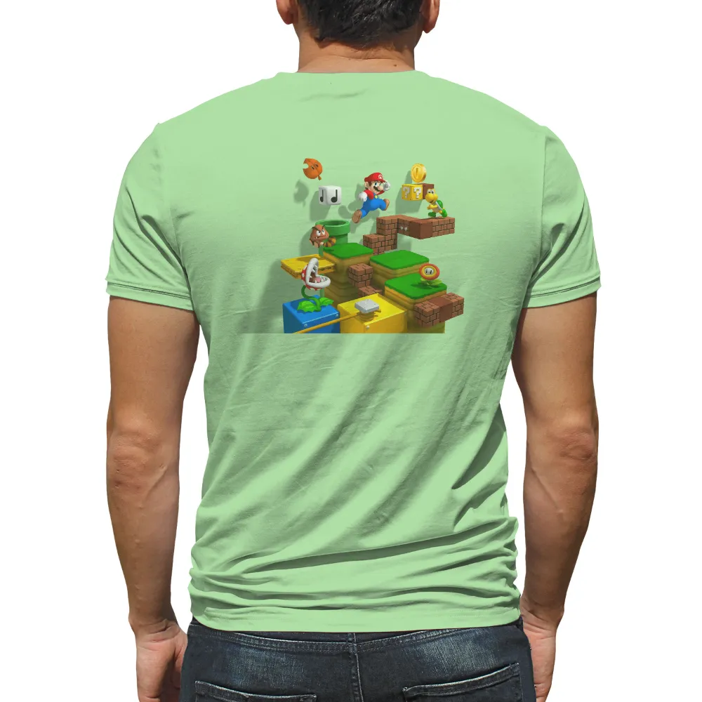 Tee Shirts Printed: Retro Gaming Adventure with Mario and Yoshi|5t super mario shirts