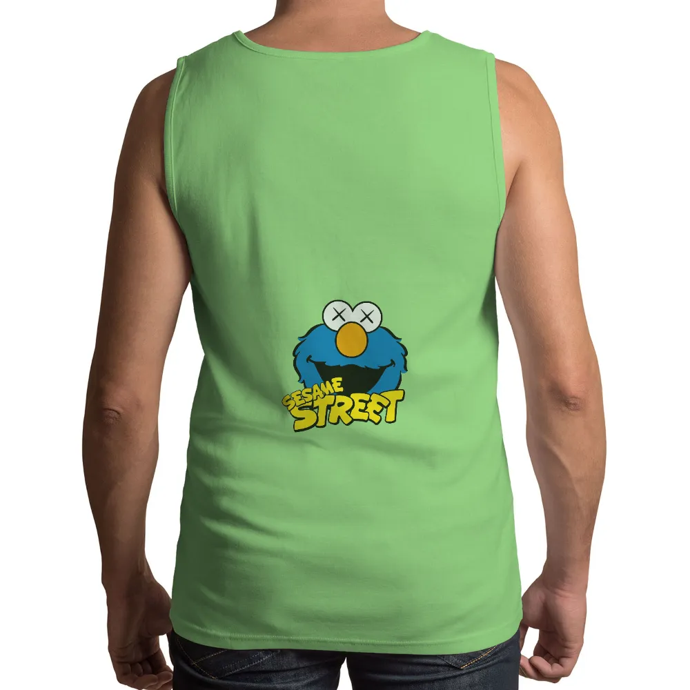 T-Shirts Custom: Quirky Sesame Street Cookie Monster Design|edgy skeleton shirt