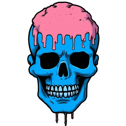 T-Shirts Custom: Melting Mind | Surreal Skull Design