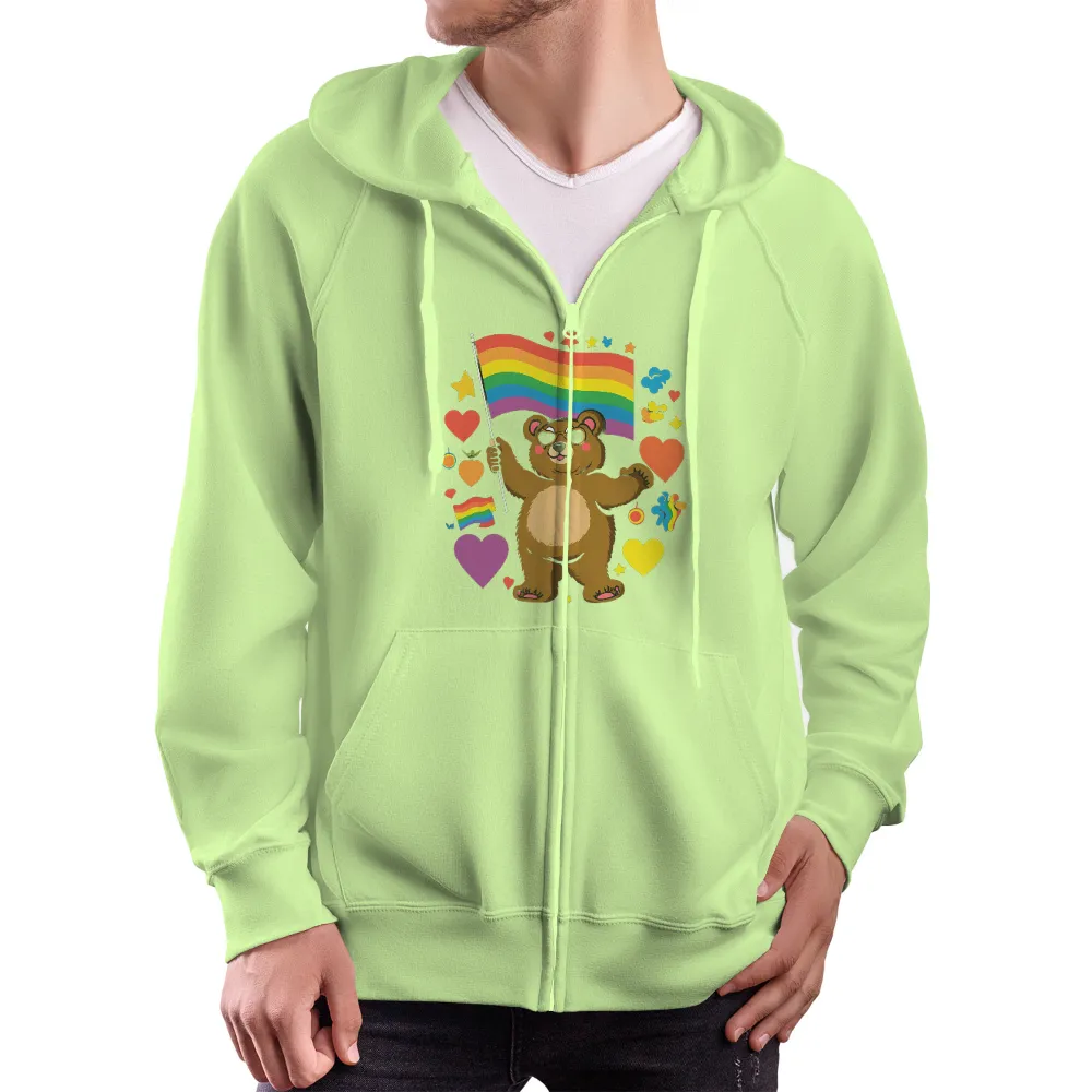 Custom Tee Shirts: Celebrate Pride with Joyful Bear Design|i love hot moms sweat shirt