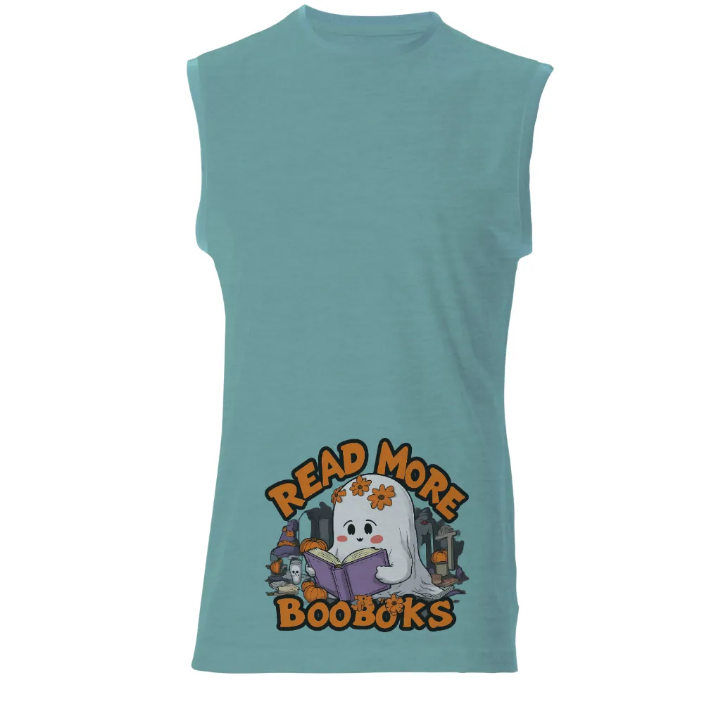 Customized Tee Shirts: Read More Booboks - Halloween Ghost Reading|summer reading shirts 2022