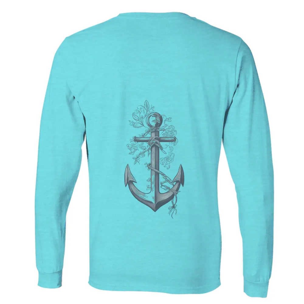 T-Shirt Printing: Anchor Wrapped in Vines - Artistic Design|vineyard vines fourth of july shirt womens