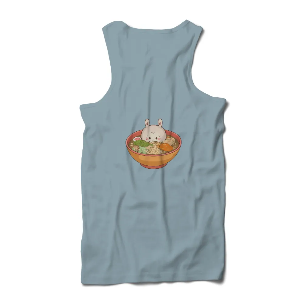 Tee Shirt Printing: Ramen Bunny - Comfort Food Nostalgia| vegetables