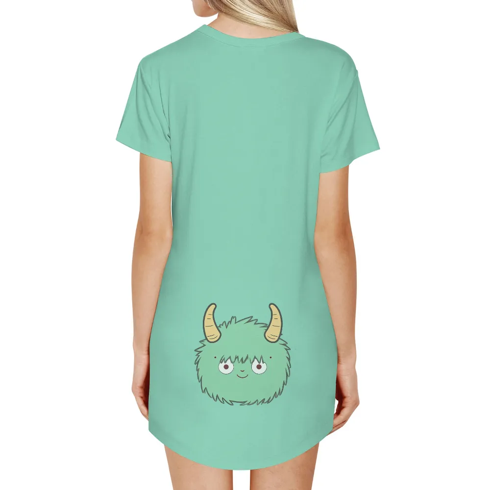 Tee Shirts Printed: Whimsical Monster Zephyr in the Enchanted Forest|cute easter tops