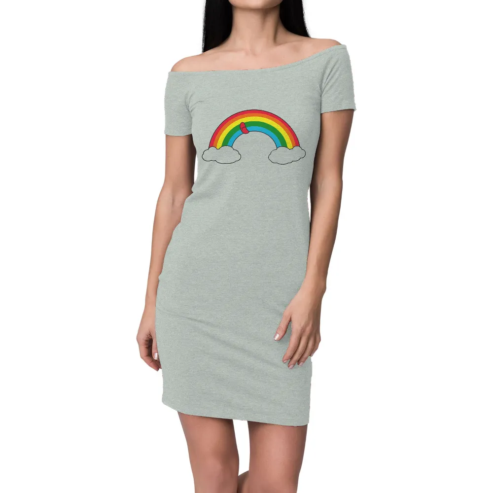 TShirt Design: Whimsical Rainbow with Zephyr's Touch|jordan rainbow shirt