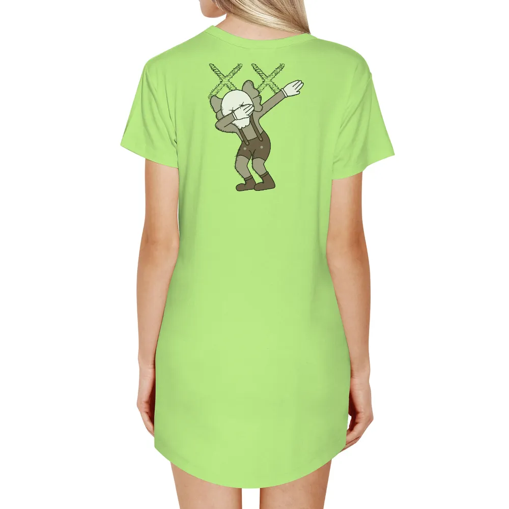 TShirt Design: Mr. Dab - A Blend of Humor and Vintage Charm|vintage kung fu shirt