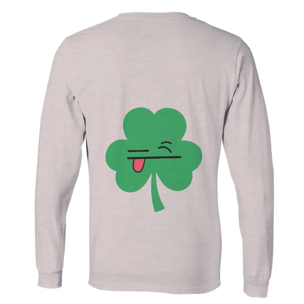 Shamrock Shenanigans: A Playful Take on Luck | T-Shirt Printing| winking eye