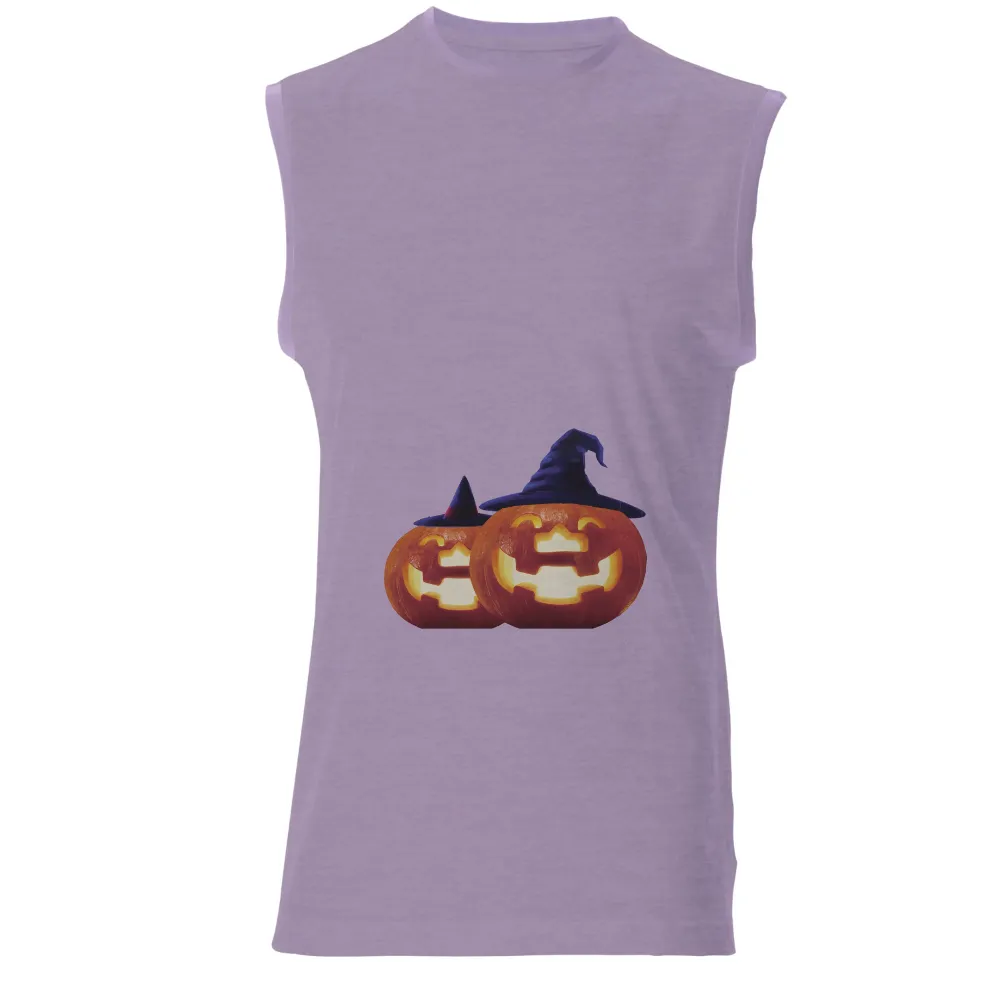 Shirts Graphic Tees: Halloween Pumpkins in Witch Hats - Spooky Fun Adventure|adventure time star wars shirt