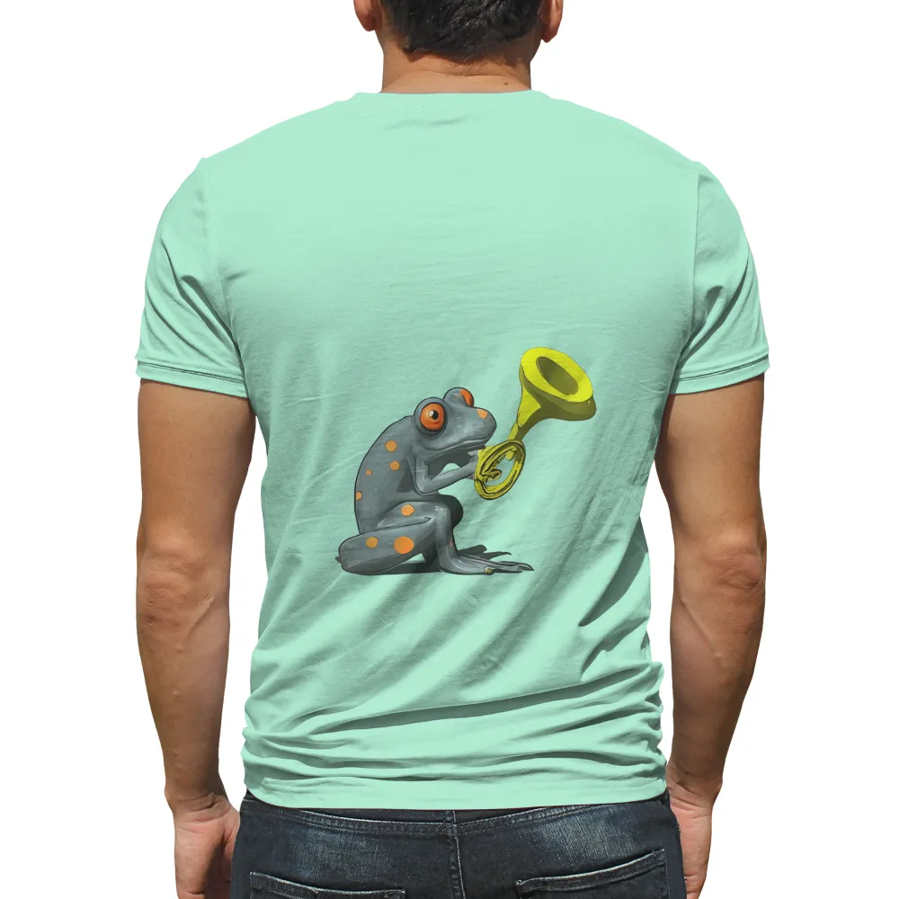 Custom T-Shirt Printing: Melody the Frog Playing Trumpet|roblox frog shirt