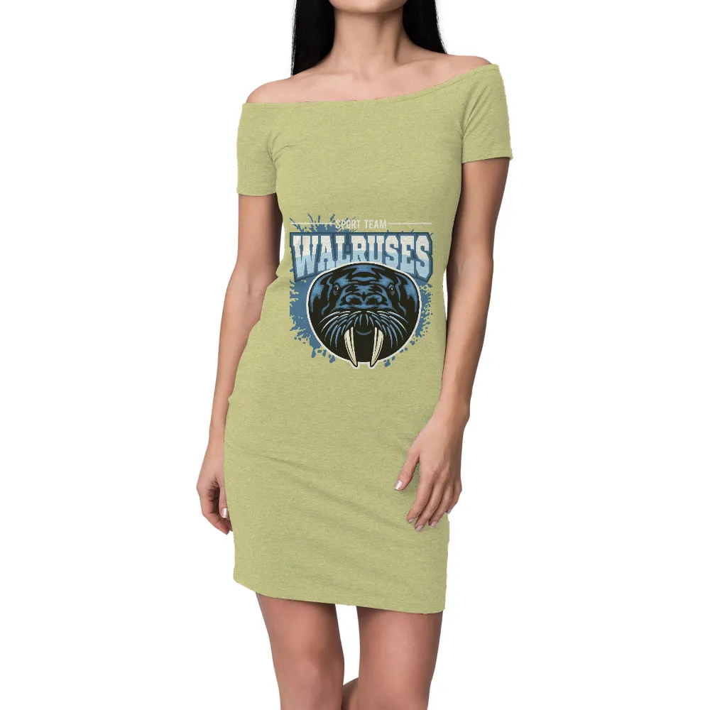 T-Shirt Printing: Walrus Mascot for Sports Team - Unity and Strength|zayde wisdom