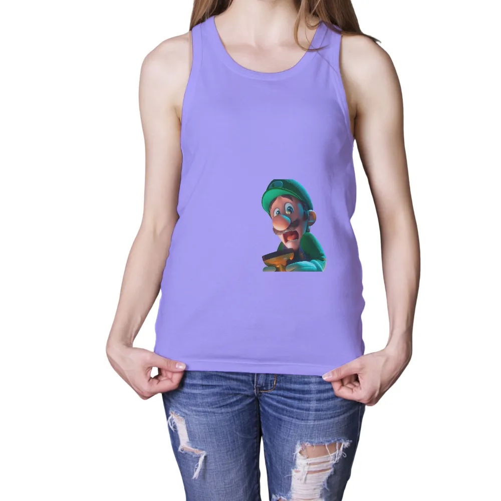 TShirt Design: Luigi's Adventure with Golden Coin|you only got video game t shirt